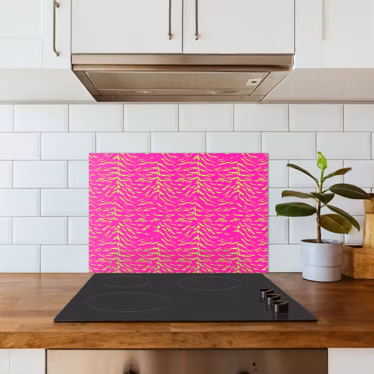 Neon - Groen - Roze - Tijger keuken achterwand spatscherm klein 900 -sfeer2