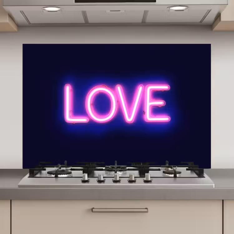 Neon - Love - Valentijn keuken achterwand spatscherm klein -3d_website