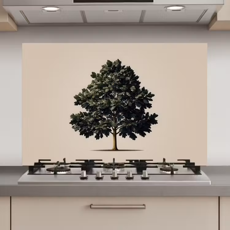 Eikenboom - Schaduw - Egaal keuken achterwand spatscherm klein -3d_website