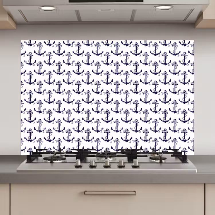 Oceaan - Anker - Blauw - Wit keuken achterwand spatscherm klein 900 -3d_website