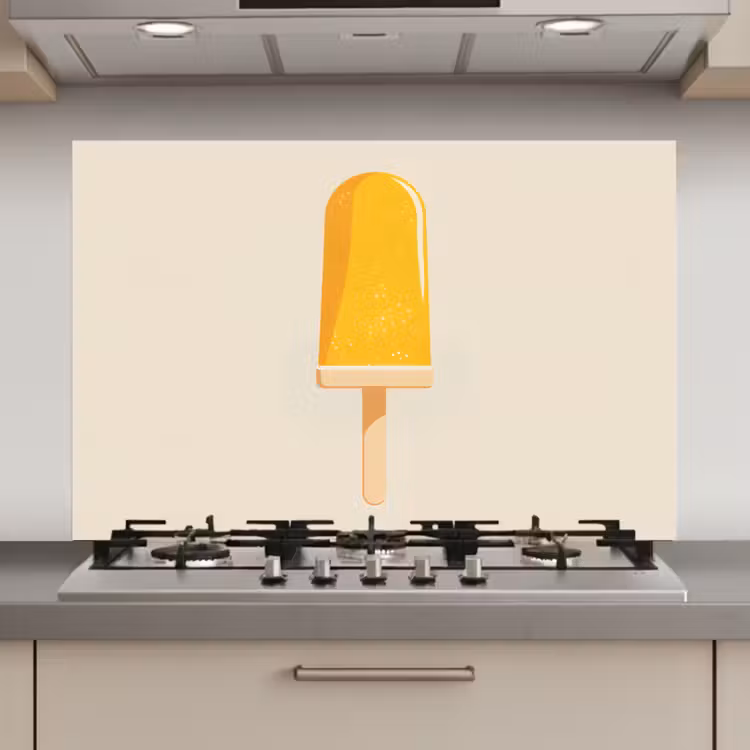 Oranje - Stokje - Waterijsje keuken achterwand spatscherm klein -3d_website