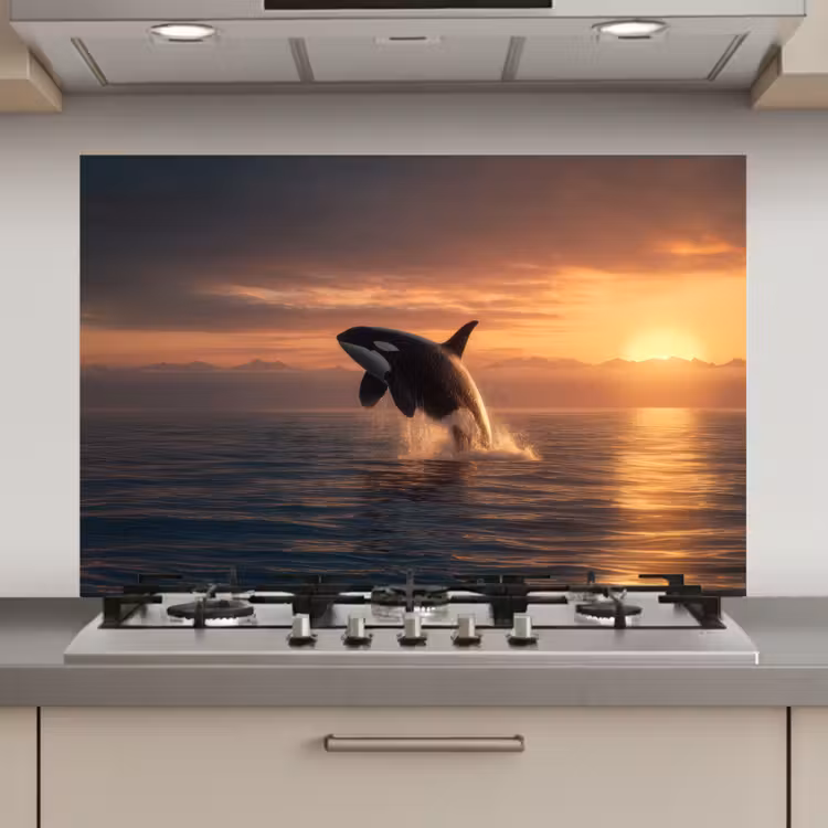 Orka - Zee - Zonsondergang keuken achterwand spatscherm klein -3d_website