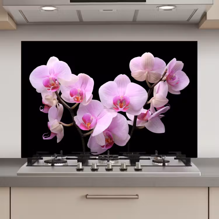 Orchidee - Bloemen - Roze - Flora keuken achterwand spatscherm klein -3d_website