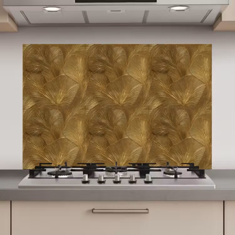 Organisch - Lijnen - Goud keuken achterwand spatscherm klein 900 -3d_website