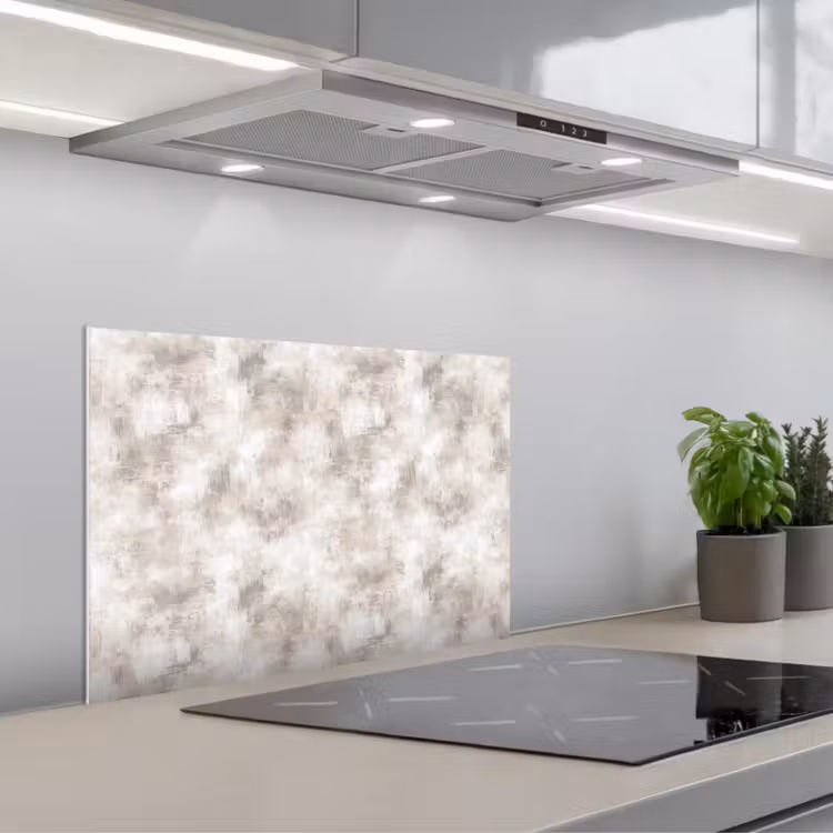 Organisch - Patroon - Gemêleerd keuken achterwand spatscherm klein 900 -3d_schuin