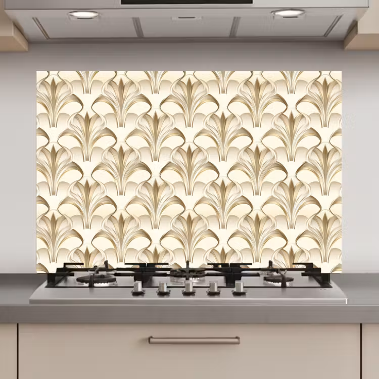 Ornament - Barok - Goud keuken achterwand spatscherm klein 900 -3d_website