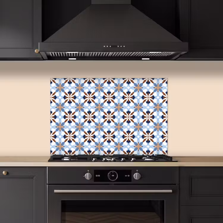 Ornament - Tegel - Kleurrijk keuken achterwand spatscherm klein 900 -sfeer1