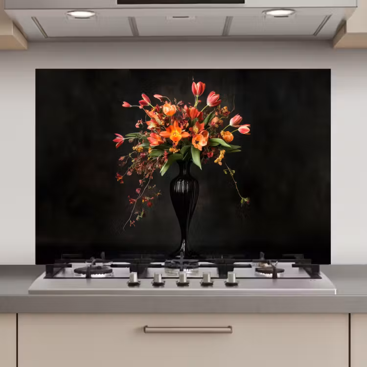 Sierlijk - Boeket - Vaas keuken achterwand spatscherm klein -3d_website