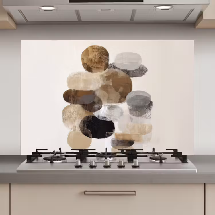 Ovaal - Kleurvlakken - Penseelstreken keuken achterwand spatscherm klein -3d_website