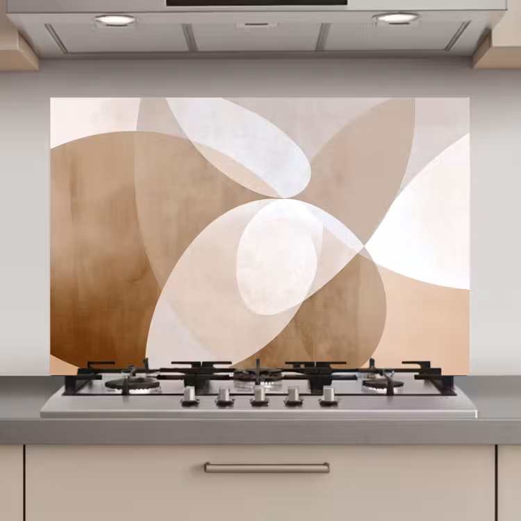 Ovale vormen - Transparant - Zachte overgang keuken achterwand spatscherm klein -3d_website