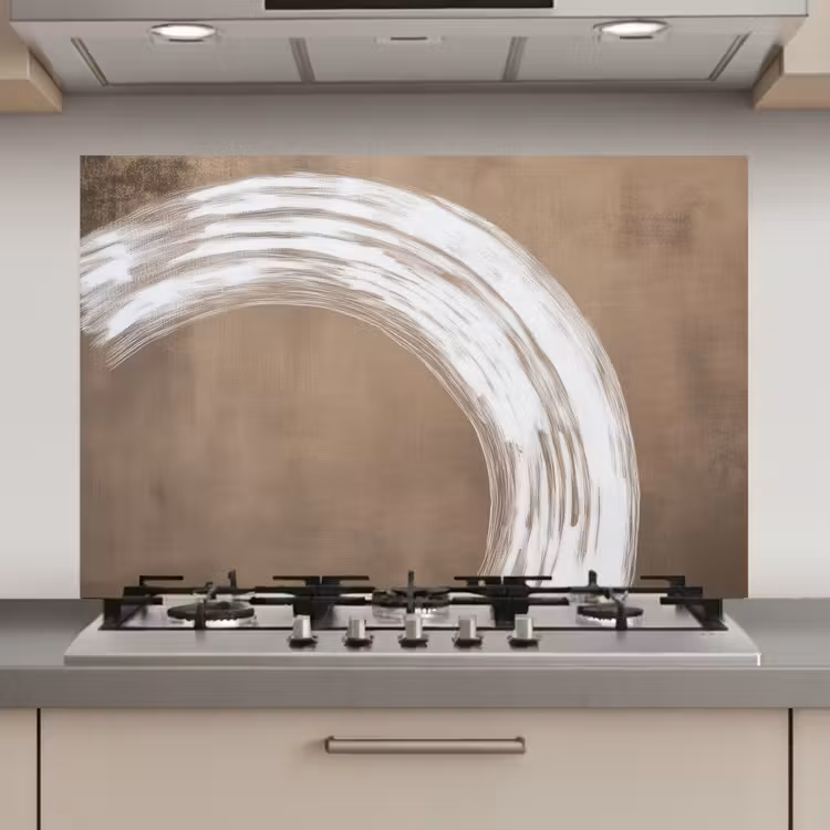 Verf - Bruin - Japandi keuken achterwand spatscherm klein -3d_website