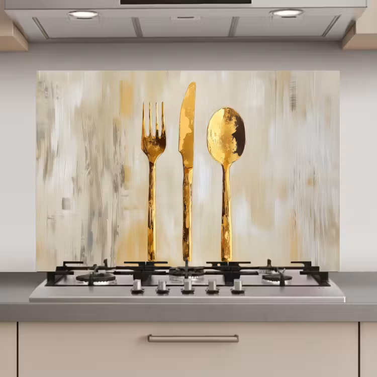 Verf - Goud - Bestek keuken achterwand spatscherm klein -3d_website