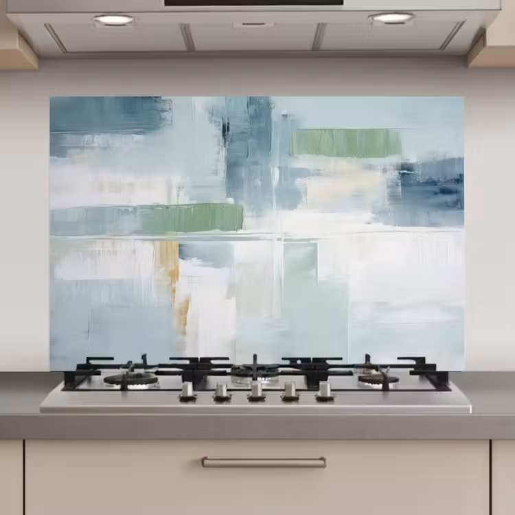 Verf - Moderne kunst - Abstract - Grijs keuken achterwand spatscherm klein -3d_website