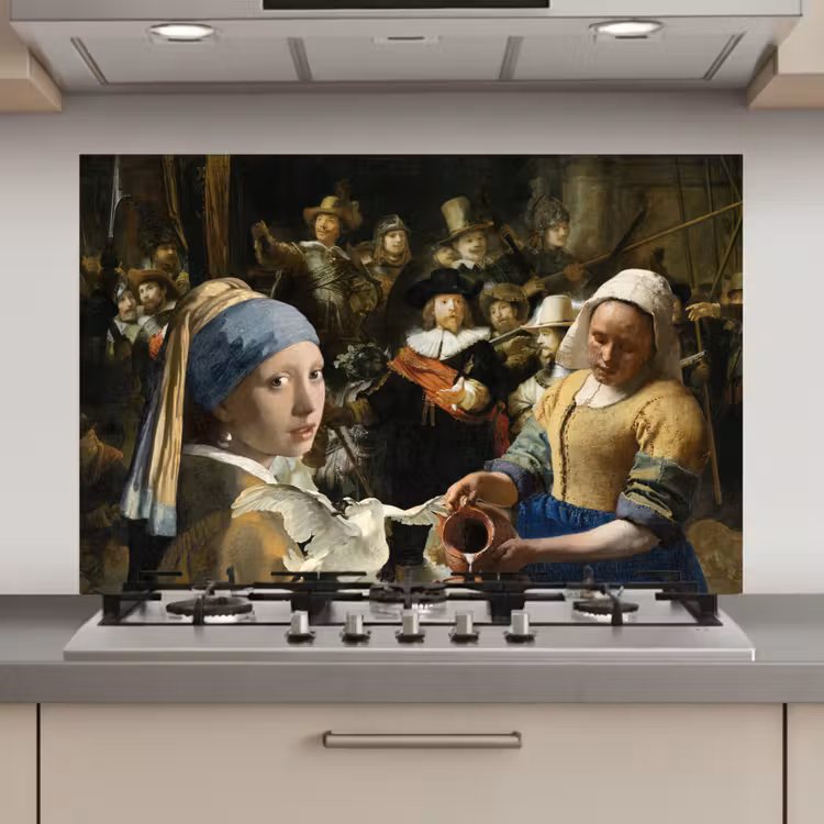 Schilderij - Oude Meesters - Zwaan keuken achterwand spatscherm klein -3d_website