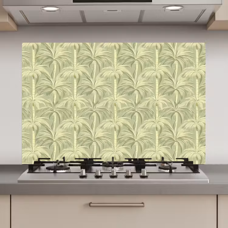 Palmwoud - Tropisch - Groen keuken achterwand spatscherm klein 900 -3d_website