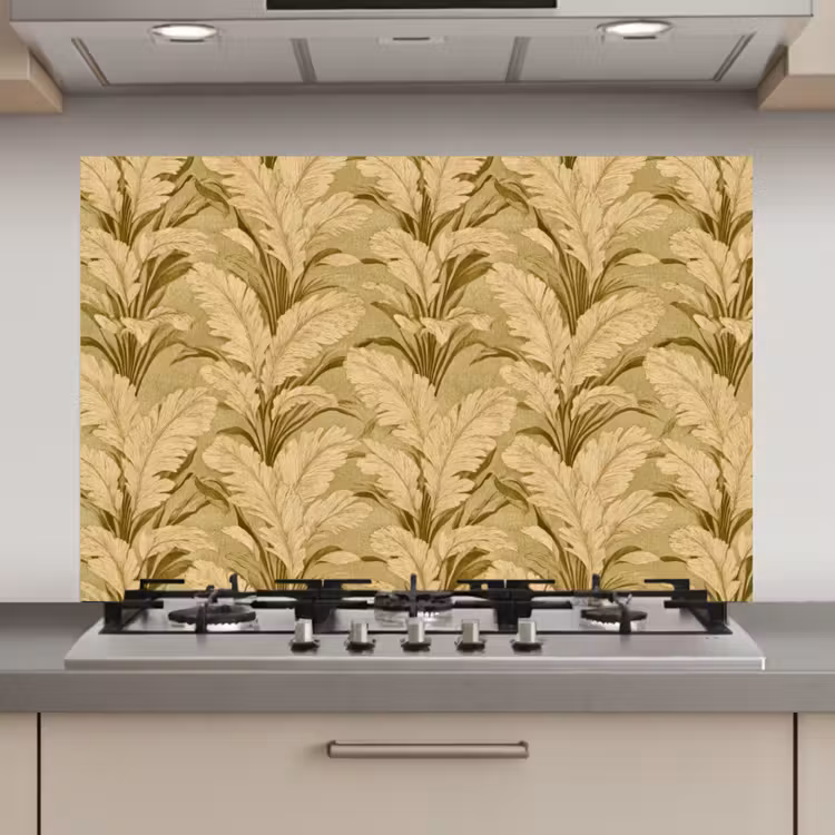 Palmbladeren - Klassiek - Groen keuken achterwand spatscherm klein 900 -3d_website
