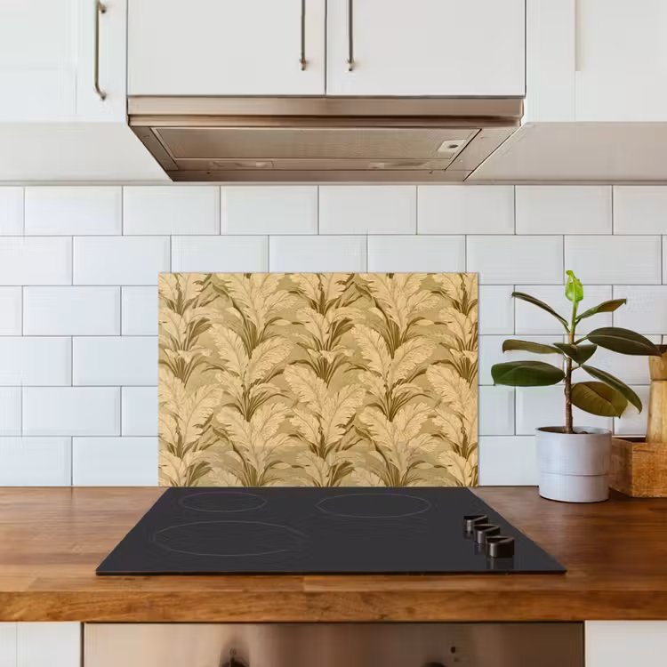 Palmbladeren - Klassiek - Groen keuken achterwand spatscherm klein 900 -sfeer2