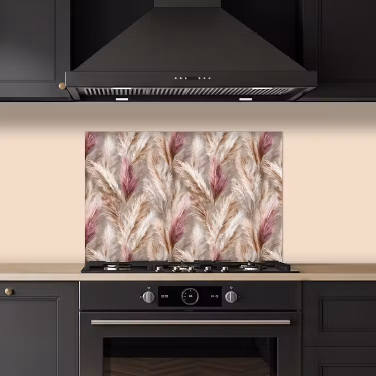 Pampasgras - Pluizig - Kleurrijk keuken achterwand spatscherm klein 900 -sfeer1