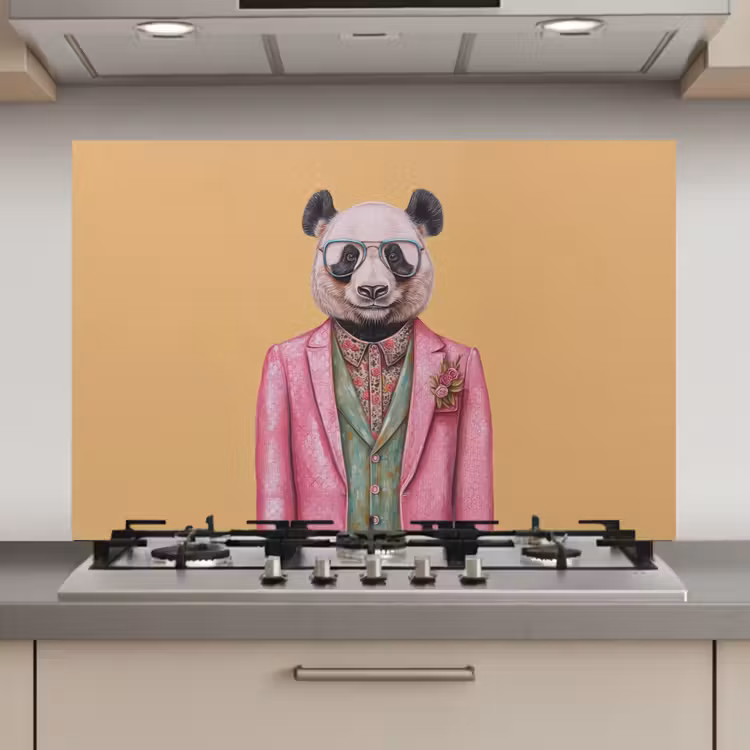 Panda - Pak - Zonnebril - Blauw keuken achterwand spatscherm klein -3d_website