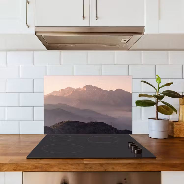 Panorama - Landschap - Bergen keuken achterwand spatscherm klein -sfeer2