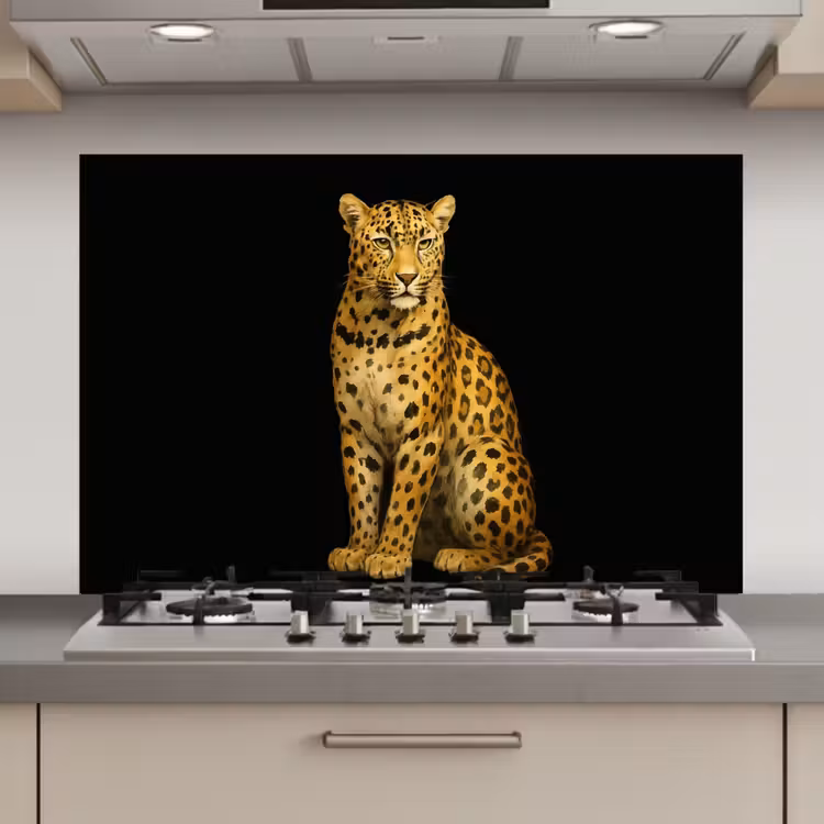 Panter - Realistisch - Bruin keuken achterwand spatscherm klein -3d_website