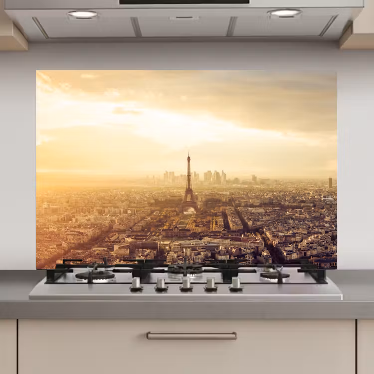 Parijs - Skyline - Zonsondergang - Steden keuken achterwand spatscherm klein -3d_website