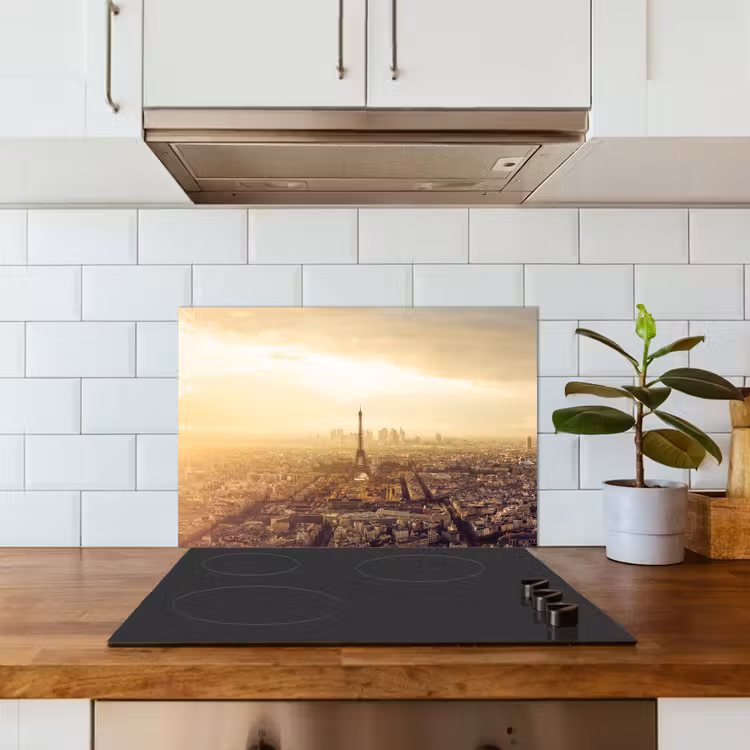 Parijs - Skyline - Zonsondergang - Steden keuken achterwand spatscherm klein -sfeer2