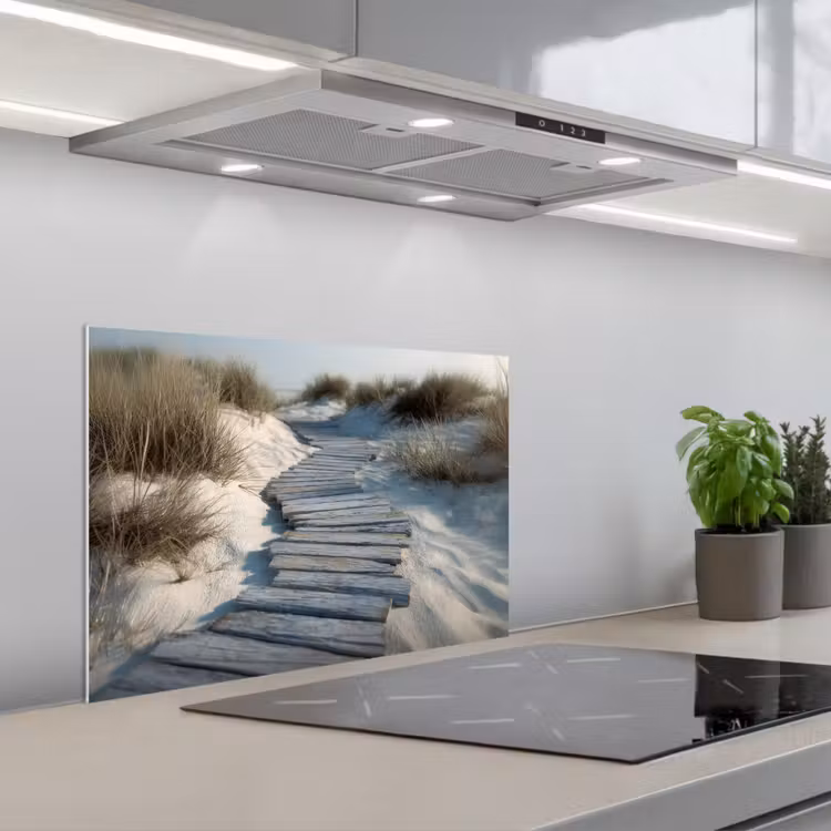 Pad - Planken - Duinen - Gras keuken achterwand spatscherm klein -3d_schuin