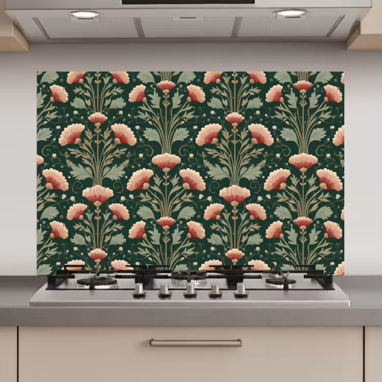 Patroon - Botanisch - Kleurrijk keuken achterwand spatscherm klein 900 -3d_website