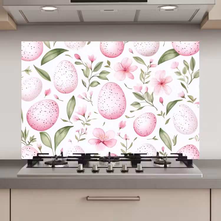 Patroon - Eieren - Roze - Pasen keuken achterwand spatscherm klein -3d_website