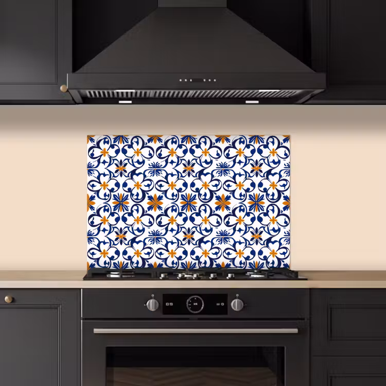 Patroon - Modern - Kleurrijk keuken achterwand spatscherm klein 900 -sfeer1