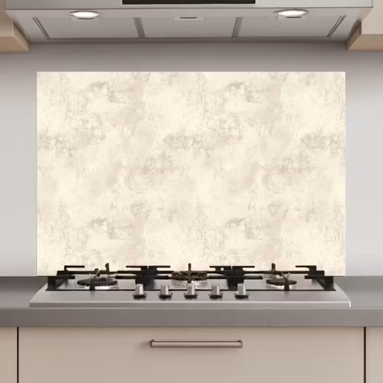 Patroon - Organisch - Beige keuken achterwand spatscherm klein 900 -3d_website