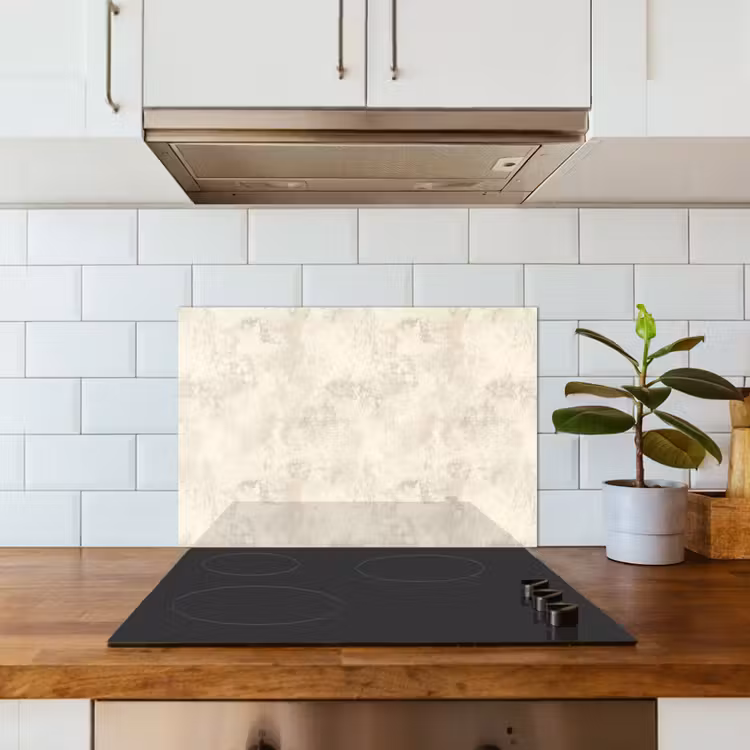 Patroon - Organisch - Beige keuken achterwand spatscherm klein 900 -sfeer2