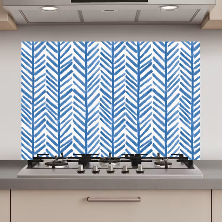 Patroon - Streep - Blauw keuken achterwand spatscherm klein 900 -3d_website
