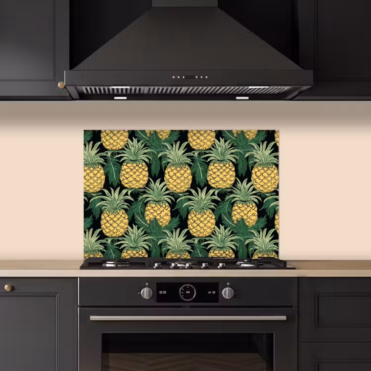 Patroon - Tropisch - Ananas - Illustratie keuken achterwand spatscherm klein 900 -sfeer1
