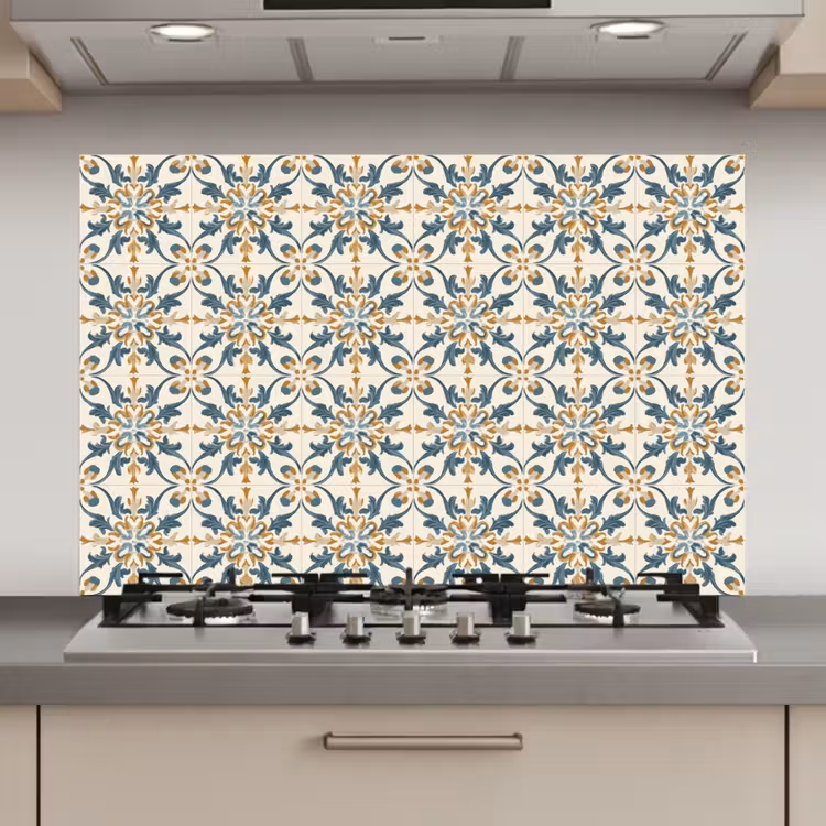 Patroon - Klassiek - Kleurrijk keuken achterwand spatscherm klein 900 -3d_website