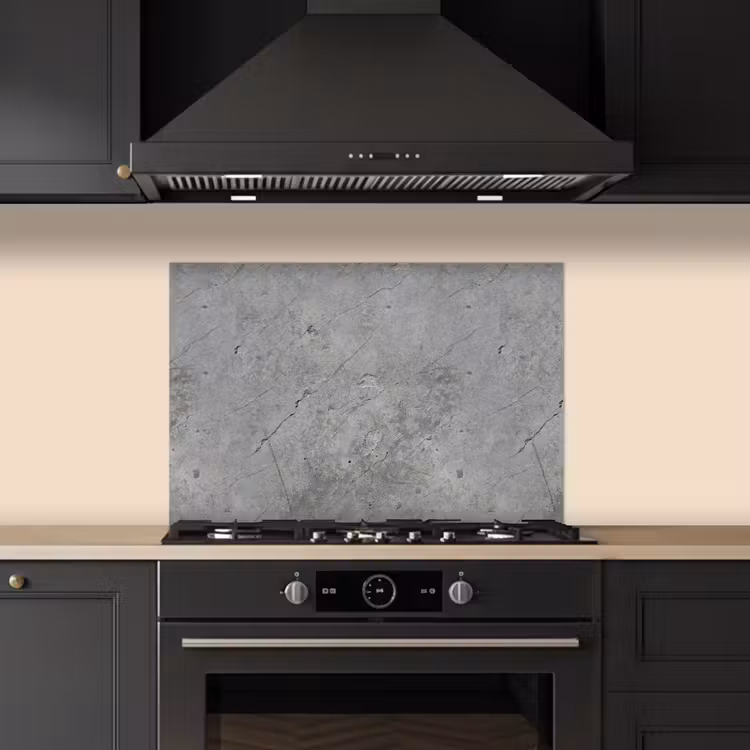 Patronen - Beton - Oud keuken achterwand spatscherm klein 900 -sfeer1