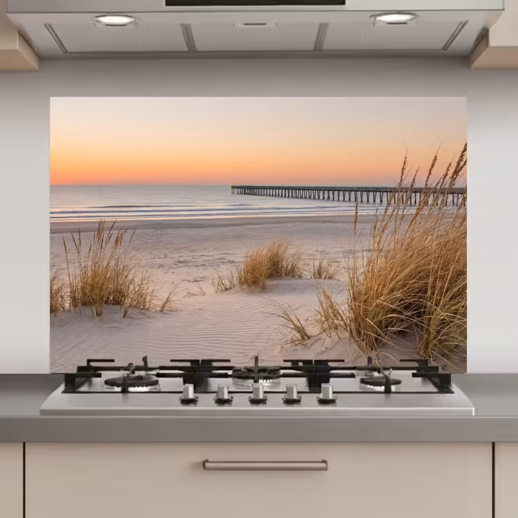 Pier - Zonsondergang - Strand keuken achterwand spatscherm klein -3d_website