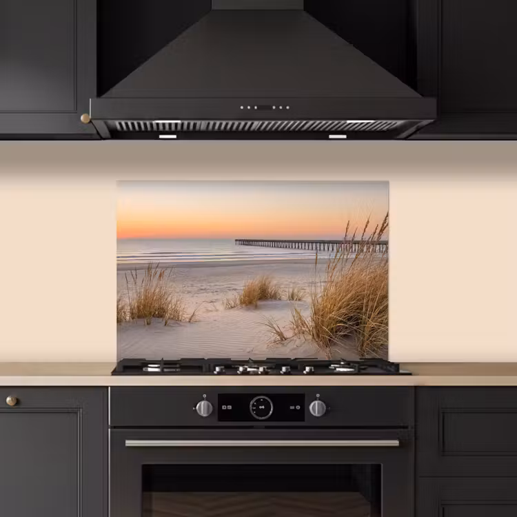 Pier - Zonsondergang - Strand keuken achterwand spatscherm klein -sfeer1