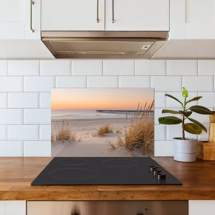 Pier - Zonsondergang - Strand keuken achterwand spatscherm klein -sfeer2
