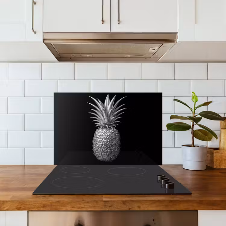 Ananas - Gedetailleerd - Bladeren keuken achterwand spatscherm klein -sfeer2