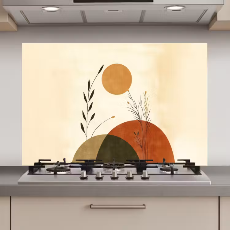 Planten - Abstract - Vormen keuken achterwand spatscherm klein -3d_website