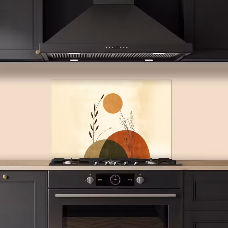 Planten - Abstract - Vormen keuken achterwand spatscherm klein -sfeer1