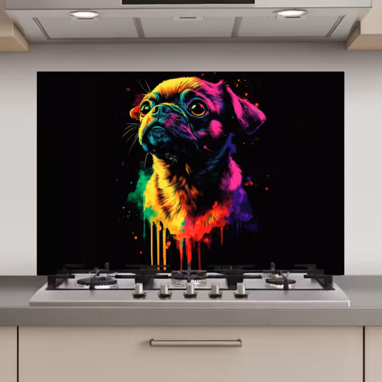Puck - Hond - Verf - Kleuren keuken achterwand spatscherm klein -3d_website