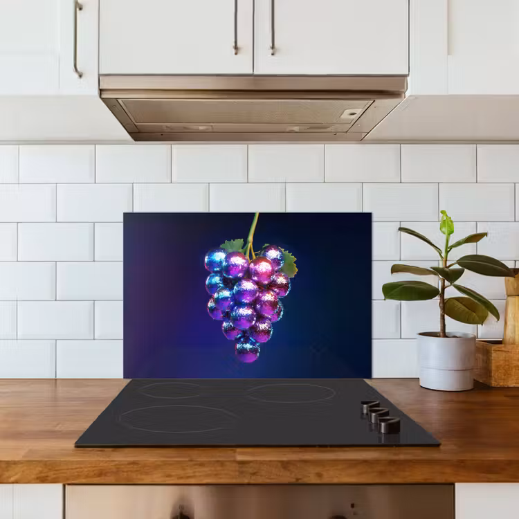 Paars - Disco - Feest - Druif keuken achterwand spatscherm klein -sfeer2