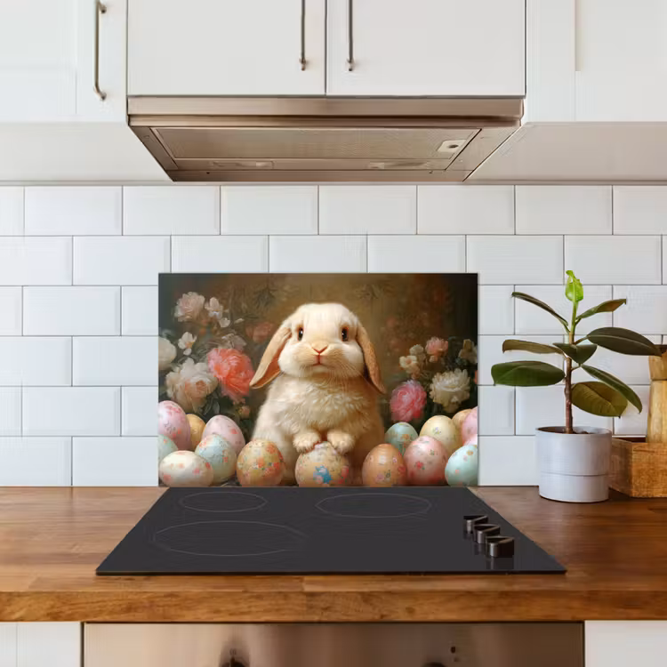 Konijn - Paaseieren - Stilleven keuken achterwand spatscherm klein -sfeer2