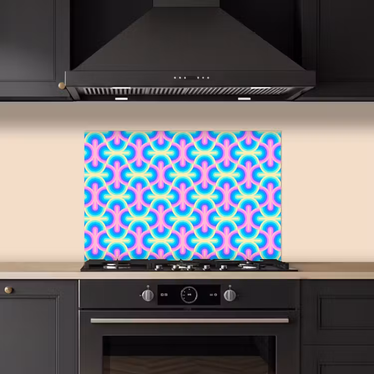 Regenboog - Neon - Kleuren keuken achterwand spatscherm klein 900 -sfeer1