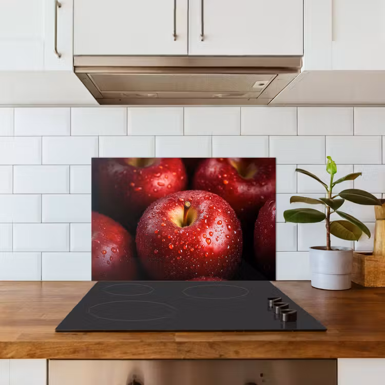 Rood - Appels - Fruit keuken achterwand spatscherm klein -sfeer2