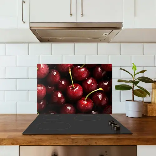 Rood - Fruit - Kersen keuken achterwand spatscherm klein -sfeer2