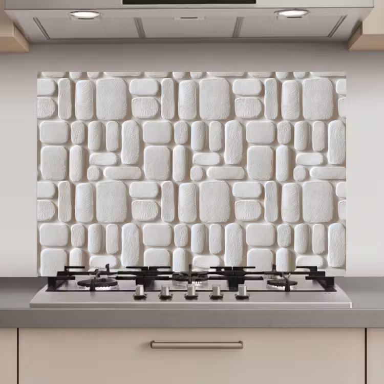 Reliëf - Structuur - Wit keuken achterwand spatscherm klein 900 -3d_website